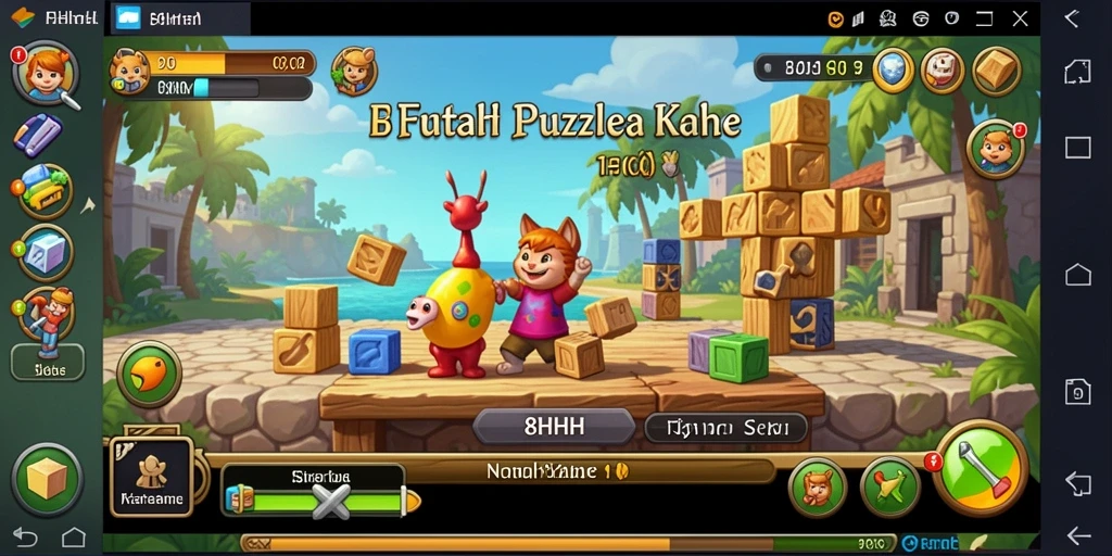 Screenshot dari gameplay menantang di 8HHH, penuh teka-teki seru.