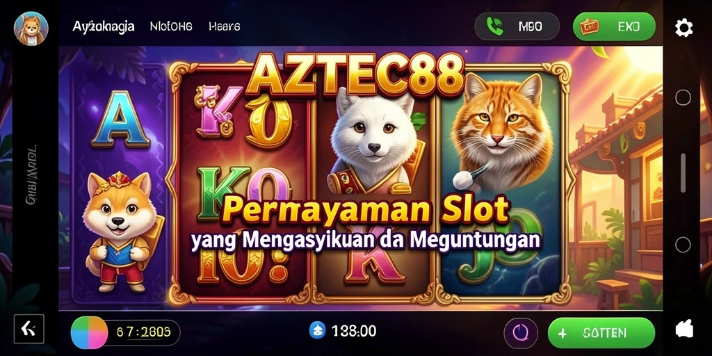 Tampilan menarik dari gameplay AZTEC88 yang penuh warna.