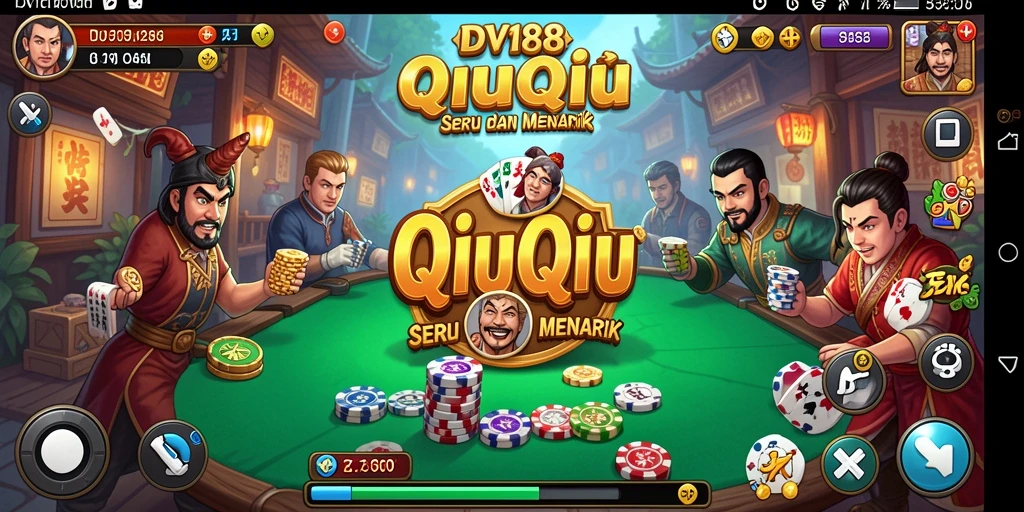 Tampilan gameplay QiuQiu yang mendebarkan di DV188.