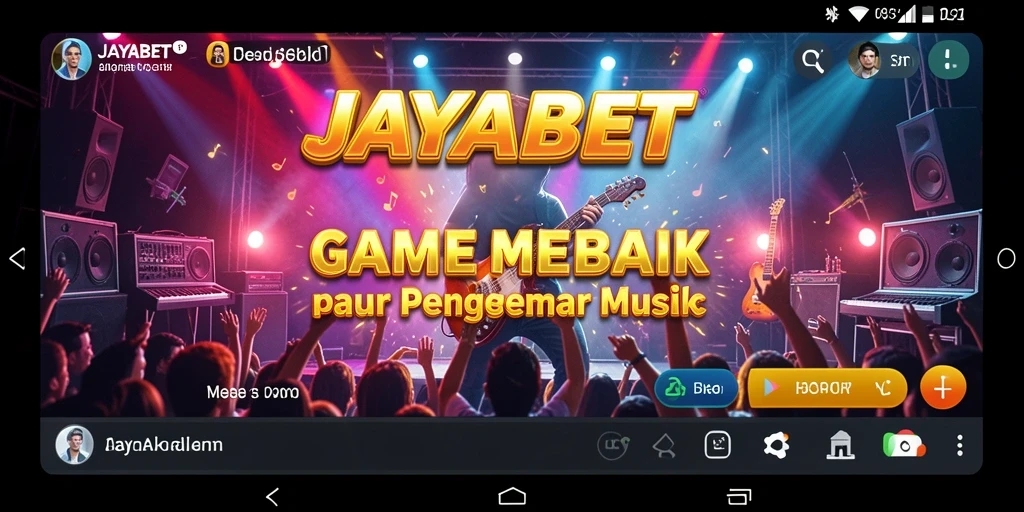 Screenshot gameplay JAYABET yang menunjukkan keseruan bermain musik.