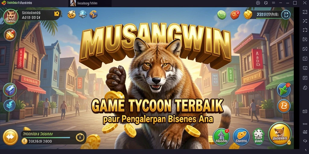 Gambaran gameplay Seru di MUSANGWIN dengan elemen Tycoon.