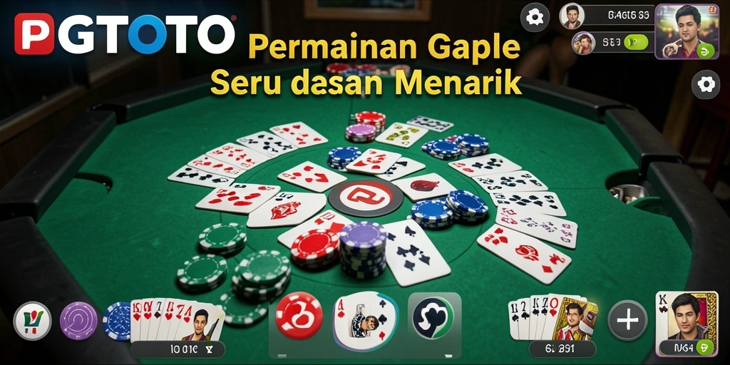 Tampilan gameplay Gaple seru dan interaktif di PGTOTO.